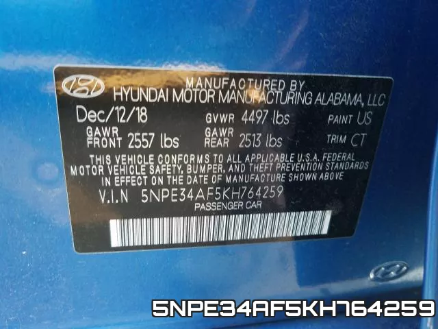 5NPE34AF5KH764259 фото 2