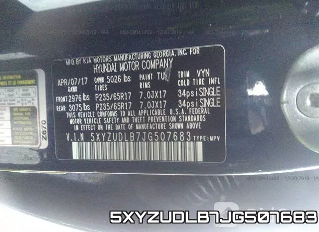 5XYZUDLB7JG507683 фото 7