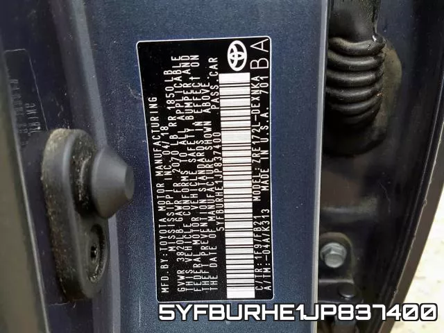 5YFBURHE1JP837400 фото 2
