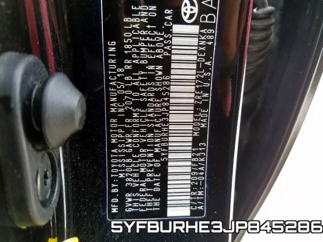 5YFBURHE3JP845286 фото 2