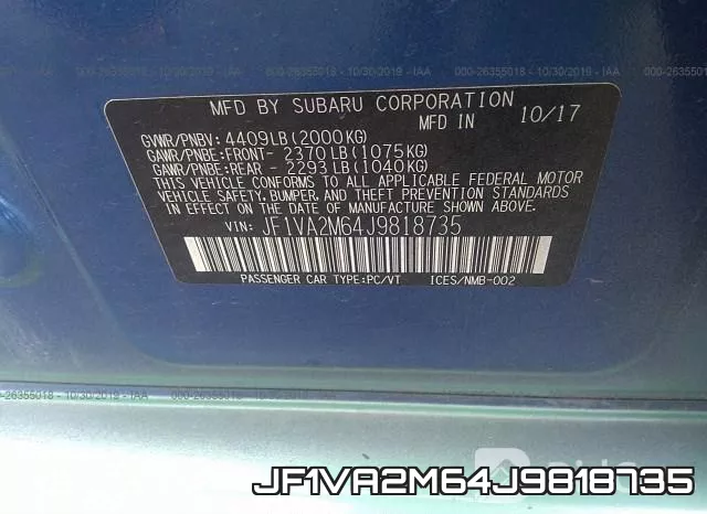 JF1VA2M64J9818735 фото 5