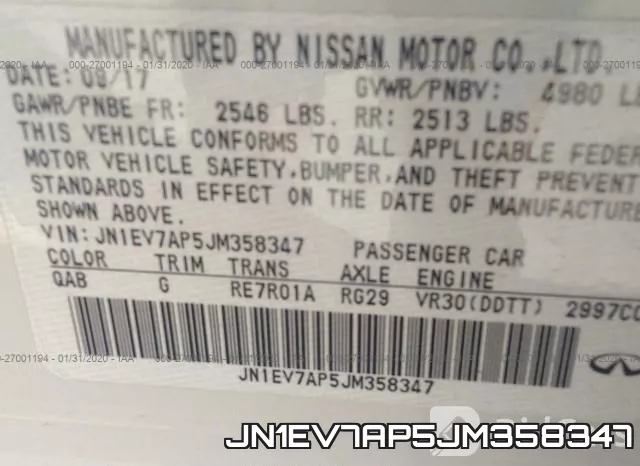 JN1EV7AP5JM358347 фото 6