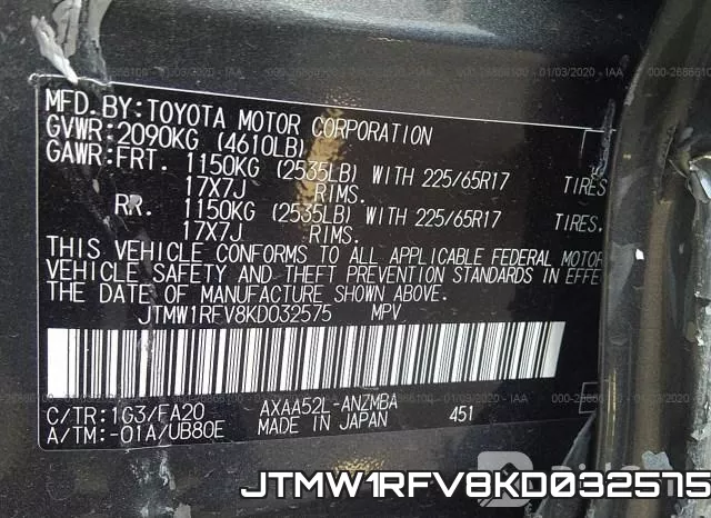JTMW1RFV8KD032575 фото 8