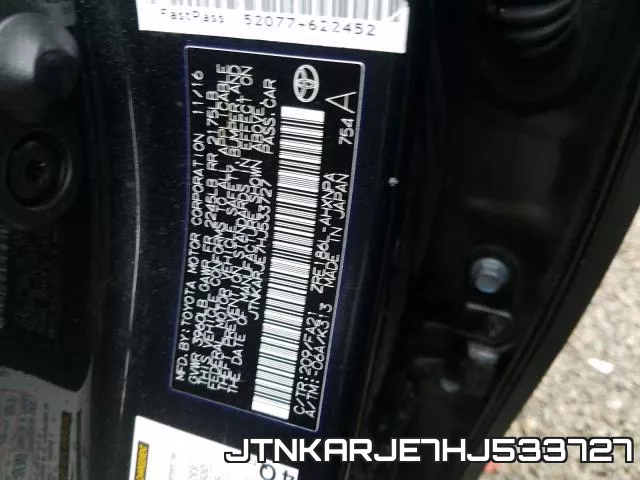 JTNKARJE7HJ533727 фото 2