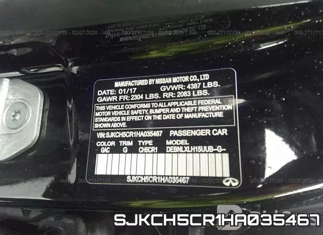 SJKCH5CR1HA035467 фото 8