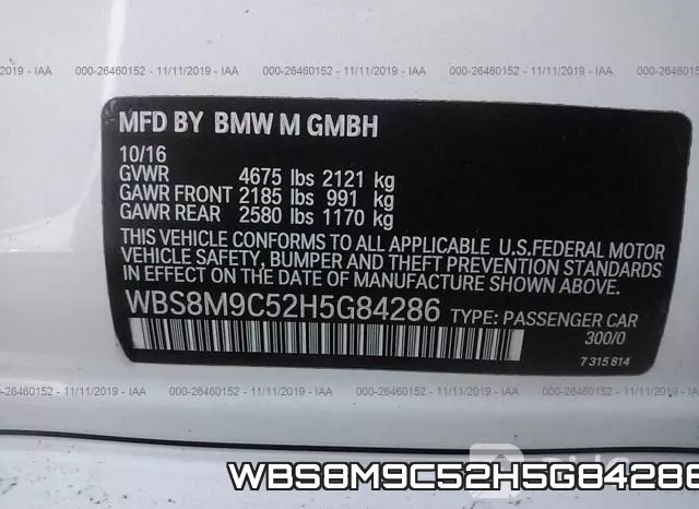 WBS8M9C52H5G84286 фото 7