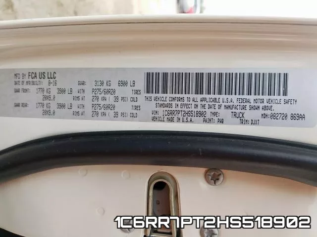 1C6RR7PT2HS518902 фото 2