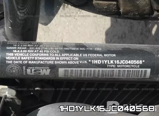 1HD1YLK16JC040568 фото 2
