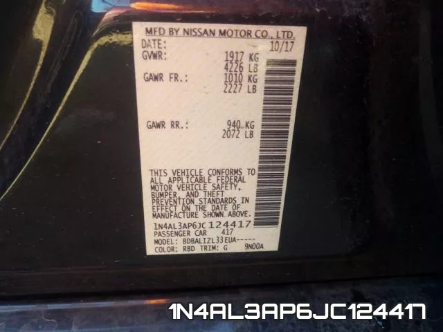 1N4AL3AP6JC124417 фото 2