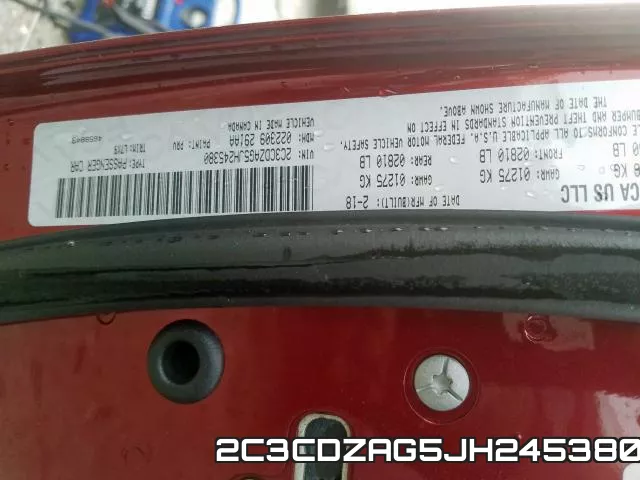 2C3CDZAG5JH245380 фото 2