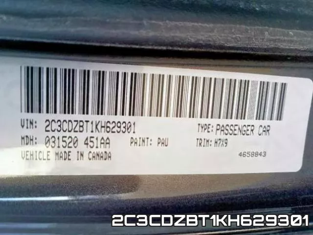 2C3CDZBT1KH629301 фото 2