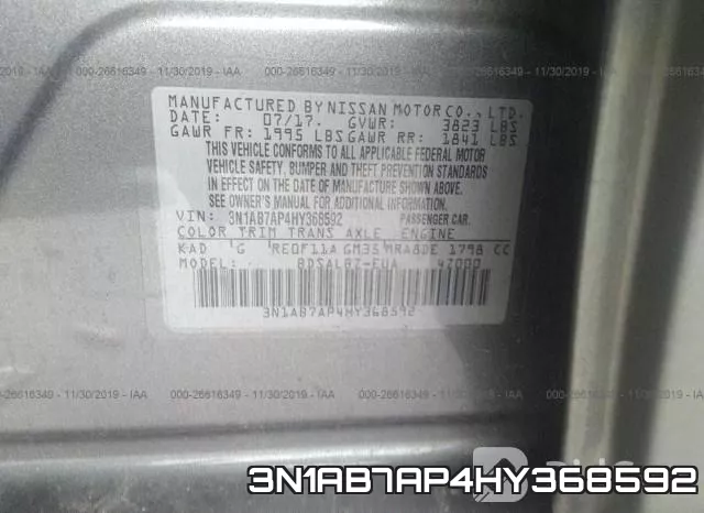 3N1AB7AP4HY368592 фото 9