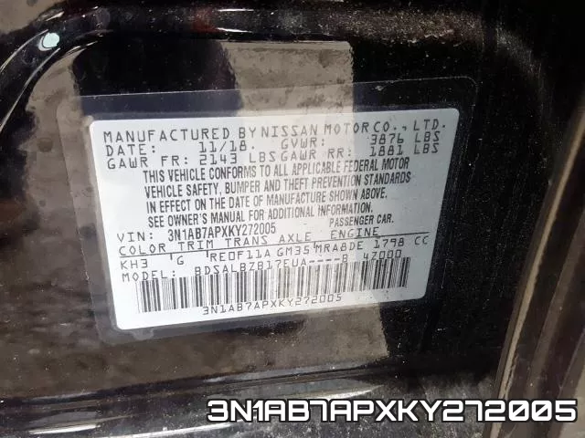 3N1AB7APXKY272005 фото 2