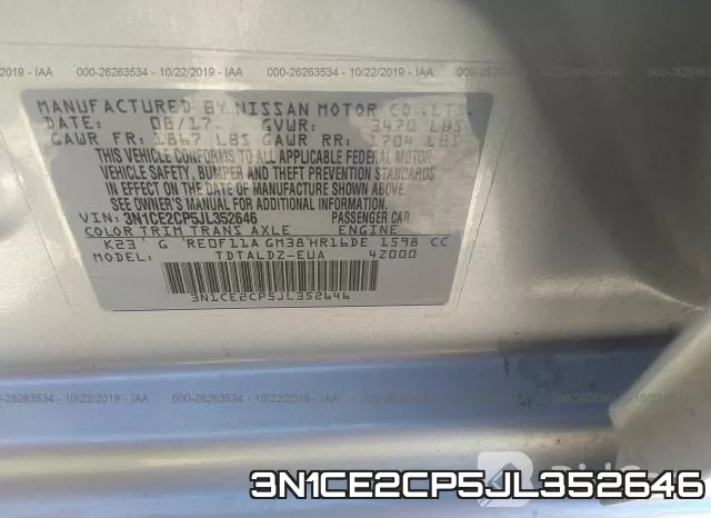 3N1CE2CP5JL352646 фото 6