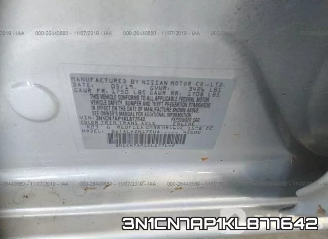 3N1CN7AP1KL877642 фото 8