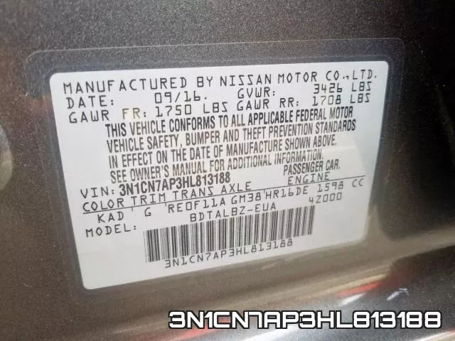 3N1CN7AP3HL813188 фото 2