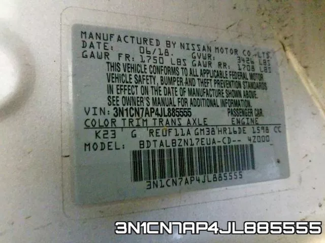 3N1CN7AP4JL885555 фото 2