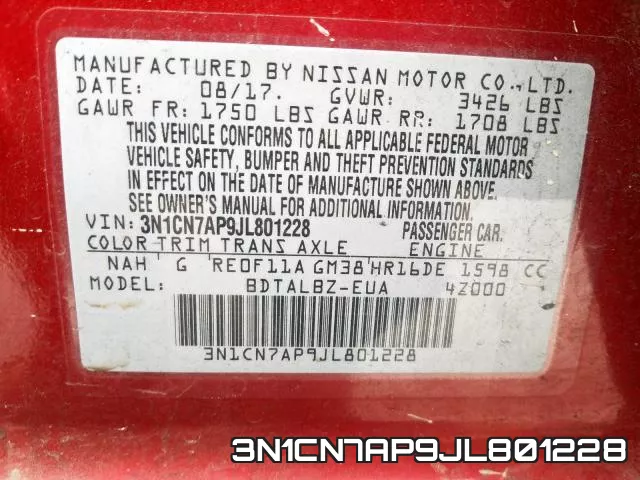 3N1CN7AP9JL801228 фото 2