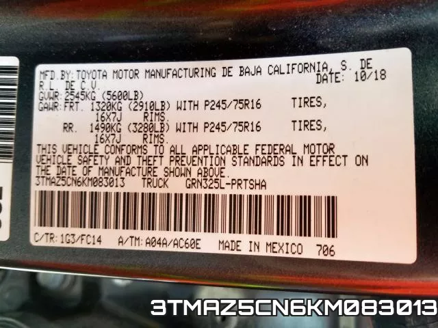 3TMAZ5CN6KM083013 фото 2