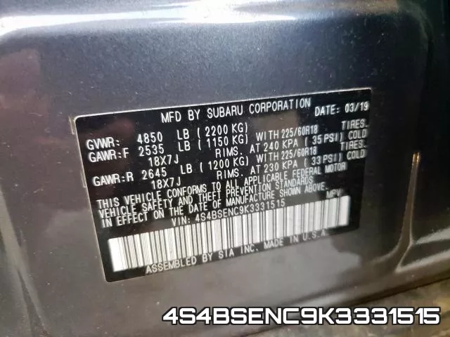 4S4BSENC9K3331515 фото 2