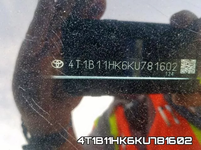 4T1B11HK6KU781602 фото 2