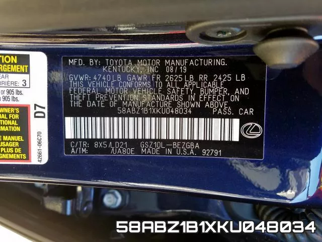 58ABZ1B1XKU048034 фото 2