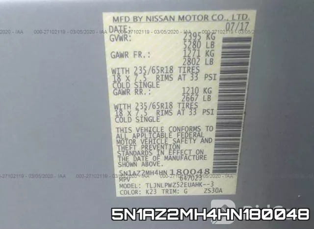 5N1AZ2MH4HN180048 фото 9