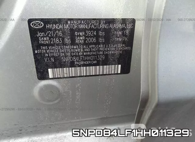 5NPD84LF1HH011329 фото 8
