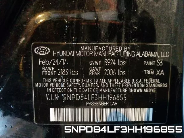 5NPD84LF3HH196855 фото 2