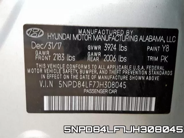 5NPD84LF7JH308045 фото 2