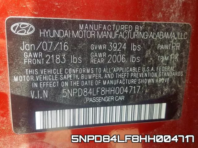 5NPD84LF8HH004717 фото 2