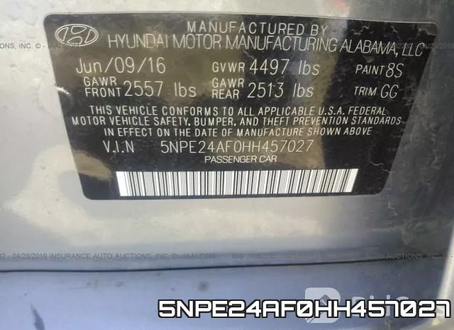 5NPE24AF0HH457027 фото 10