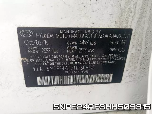 5NPE24AF3HH509315 фото 2