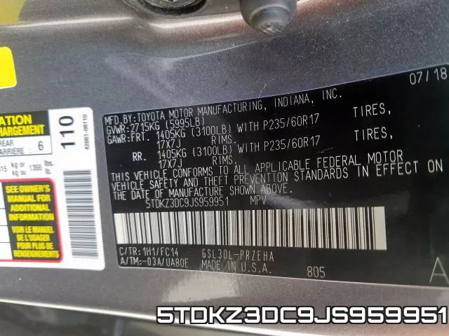 5TDKZ3DC9JS959951 фото 2