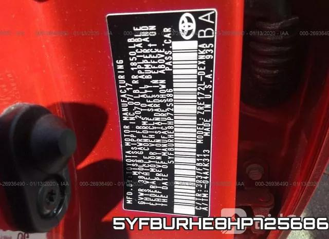 5YFBURHE8HP725686 фото 7