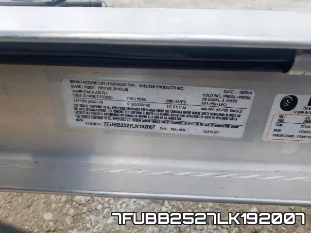 7FUBB2527LK192007 фото 2