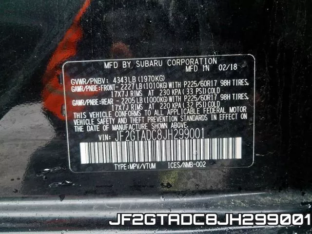 JF2GTADC8JH299001 фото 2