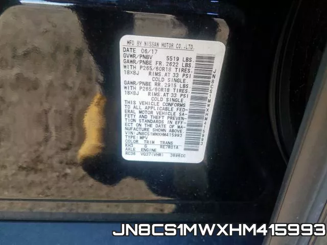 JN8CS1MWXHM415993 фото 2