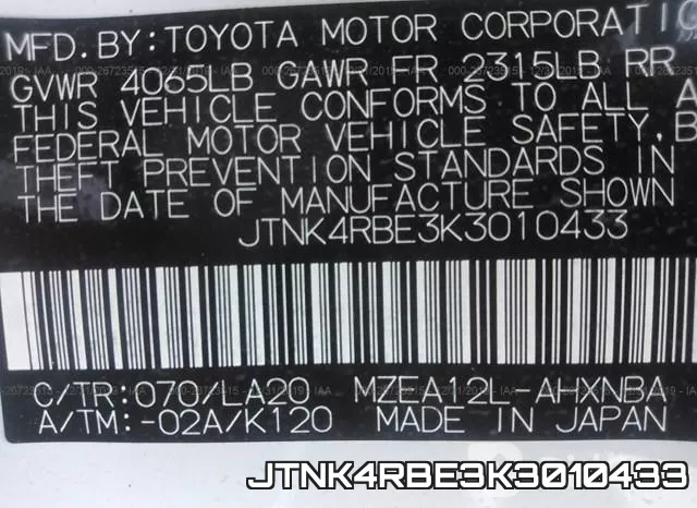 JTNK4RBE3K3010433 фото 9