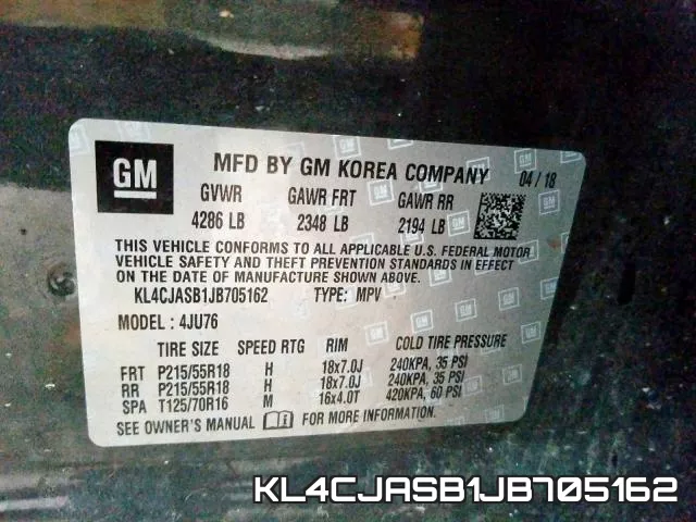 KL4CJASB1JB705162 фото 2