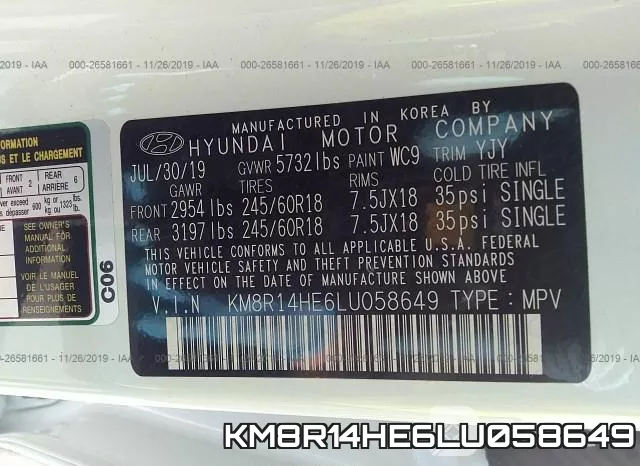 KM8R14HE6LU058649 фото 8