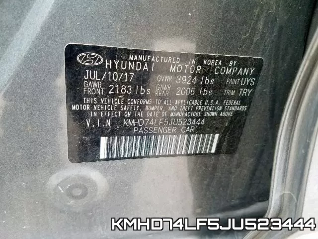 KMHD74LF5JU523444 фото 2