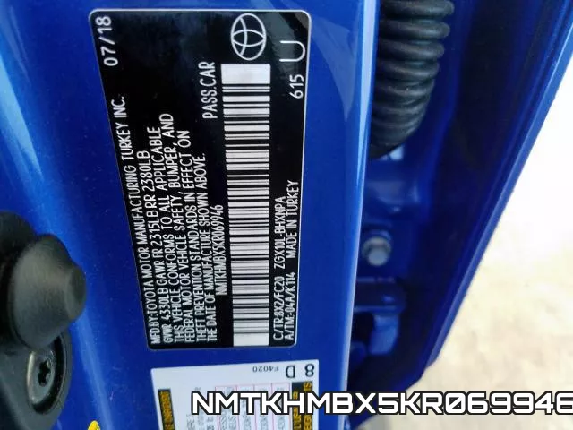 NMTKHMBX5KR069946 фото 2