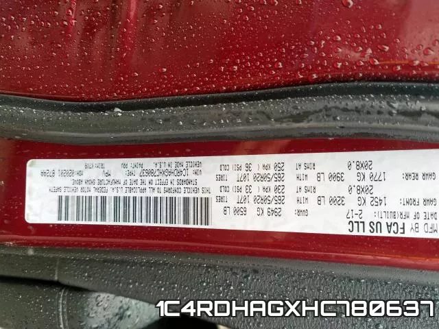 1C4RDHAGXHC780637 фото 2
