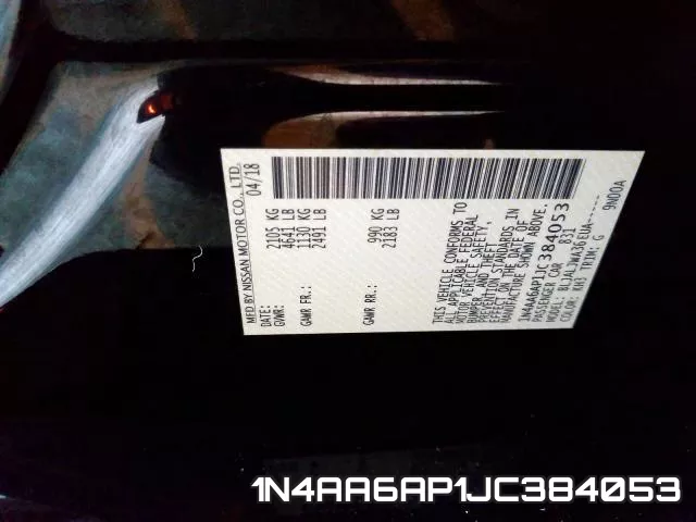 1N4AA6AP1JC384053 фото 2