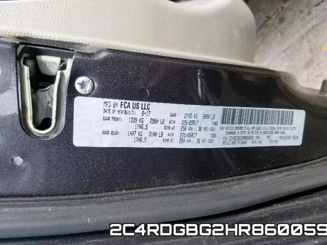 2C4RDGBG2HR860059 фото 2