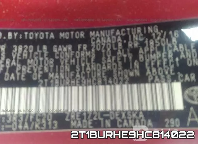 2T1BURHE9HC814022 фото 8