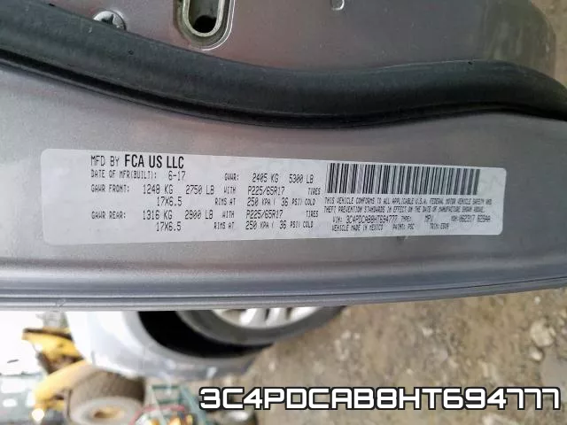 3C4PDCAB8HT694777 фото 2