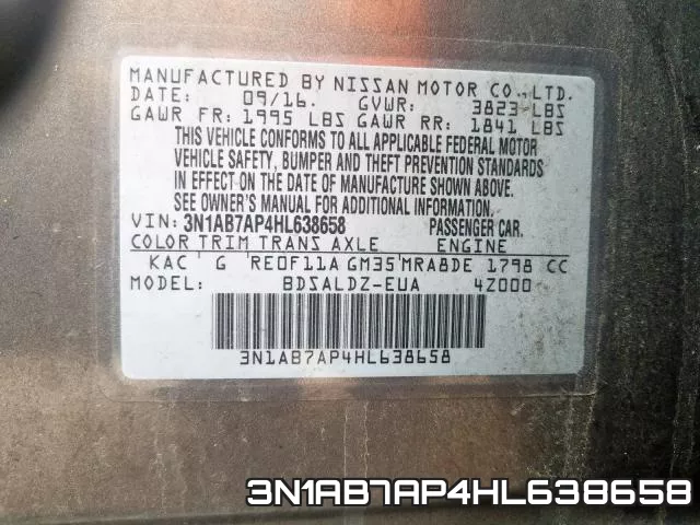 3N1AB7AP4HL638658 фото 2