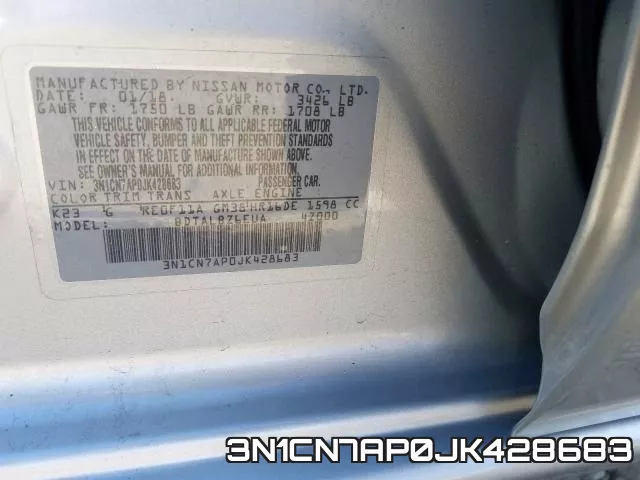 3N1CN7AP0JK428683 фото 2